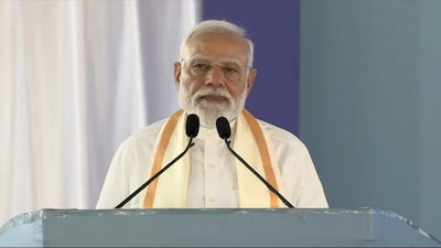 Prime Minister Narendra Modi addresses Golden Jubilee Sammelan of Akhila Kerala Dheevara Sabha. (X/BJP)