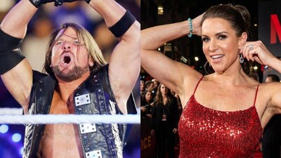 AJ Styles and Stephanie McMahon. 