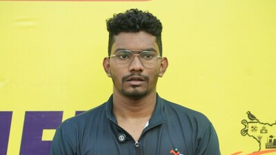 ￼￼Karnataka swimmer Manikanta L. (SAI) 