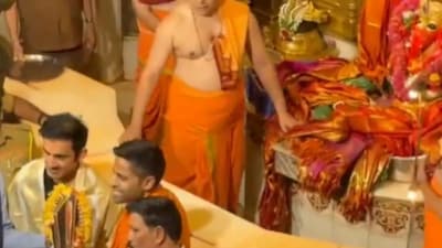 Gautam Gambhir, Suryakumar Yadav at the Shree Siddhivinayak Temple. (X) 
