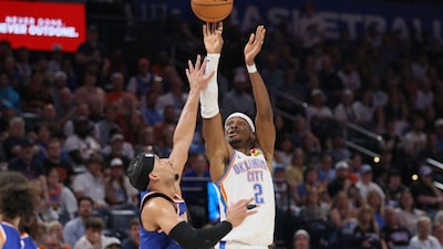 Shai Gilgeous-Alexander shoots over New York Knicks guard Josh Hart (Picture credit: AP)