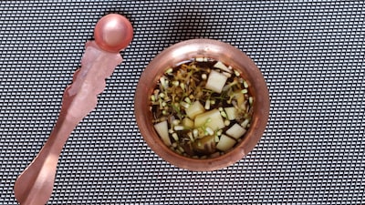 A traditional bowl of Ugadi Pachadi, symbolizing life’s six emotions through its unique blend of tastes. (Image-Canva)