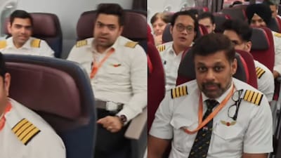 The clip was shared by a cabin crew member from Air India Express. (Photo Credit: Instagram)