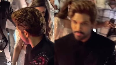 Allu Arjun wore an embellished black Indo-western outfit. (Photo Credit: Instagram)