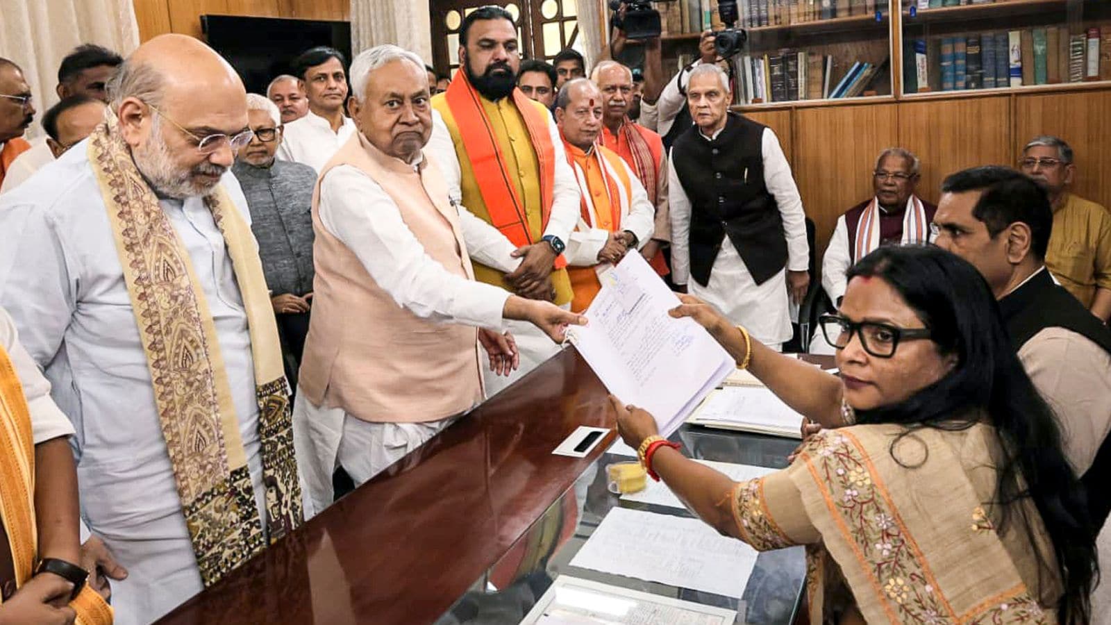 Nitish Kumar, Along With Nitin Nabin, Files Rajya Sabha Nomination Amid Bihar CM Buzz