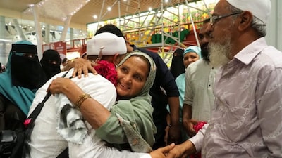 As passengers emerged from the airport after landing, scenes of relief unfolded as families welcomed their loved ones after days of anxiety. (PTI Photo for representation)
