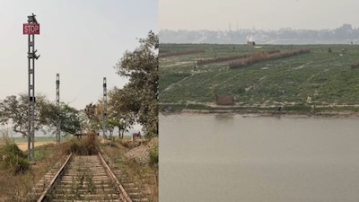 Passengers had to get down and cross the Ganga by boat. (Photo Credit: Instagram)