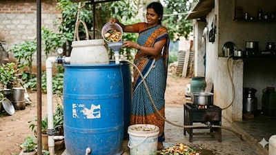 Although biogas pressure is lower than LPG, it is adequate for routine cooking tasks such as preparing tea, snacks and light meals. (AI Image)