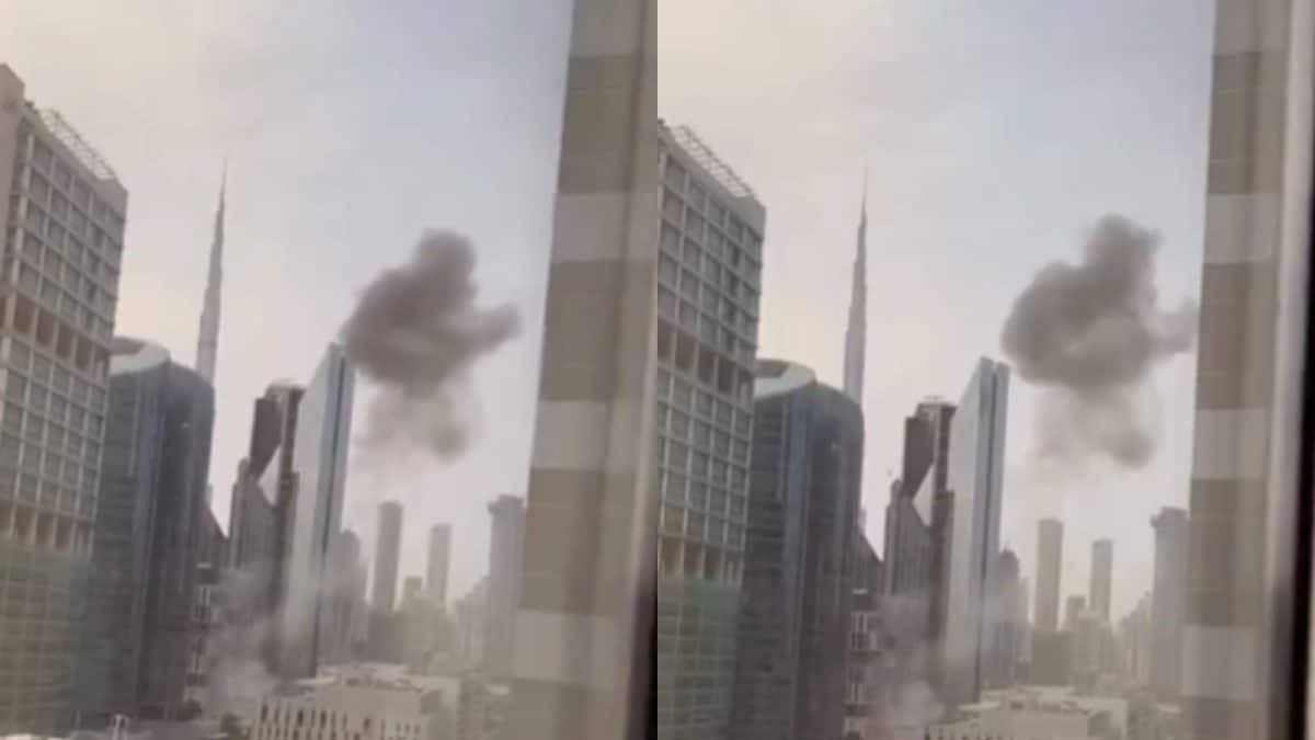 Dubai’s Sheikh Zayed Road Building Hit By Falling Debris After UAE Intercepts Iranian Strike | Video