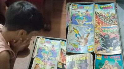 The video shows their son exploring the comics during his summer holidays. (Photo Credit: Instagram)
