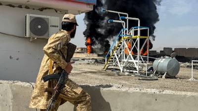 Pakistani airstrikes hit oil depots for commercial airlines, near the Kandahar airport in the Daman district of Kandahar province, on Friday.  (Image: AFP)