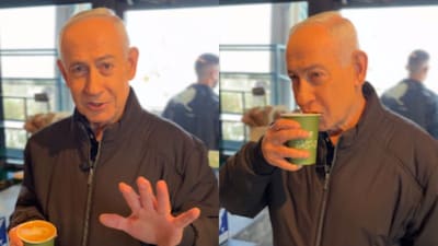 Netanyahu brushed off widespread social media reports claiming he was dead by sharing a video of himself casually ordering a coffee.