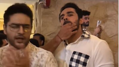 Awez Darbar was also seen dancing in some videos.