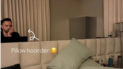 Samantha gives fans a playful peek into her life with husband Raj. (Photo Credit: Instagram)