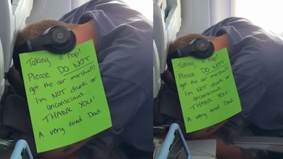 The man was sitting next to his child. (Photo Credit: Instagram)