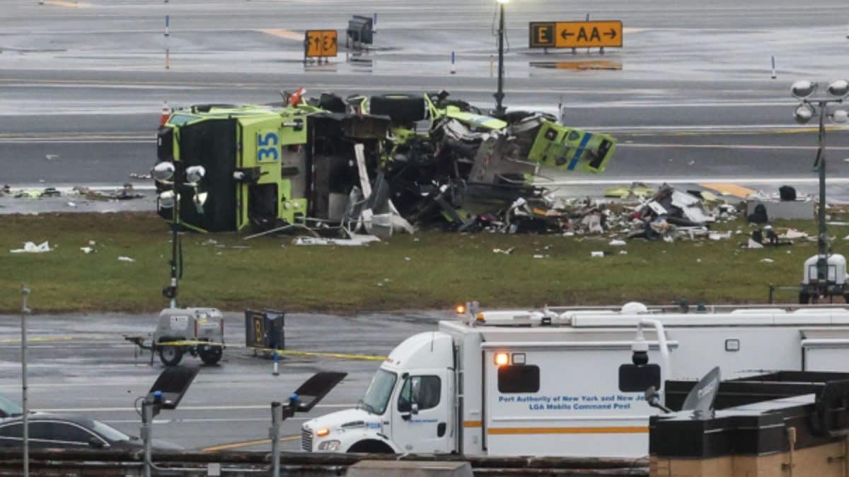 Video Captures Moment Air Canada Jet Crashed Into Fire Truck At New York Airport