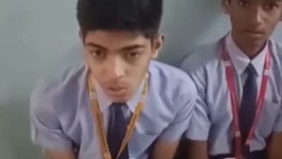 Students were made to wait outside their classrooms.