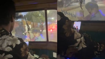 He was caught watching reels by the traveller. (Photo Credit: X)