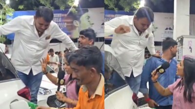 The incident took place at a petrol pump in Barmer, Rajasthan. (Photo Credit: X)