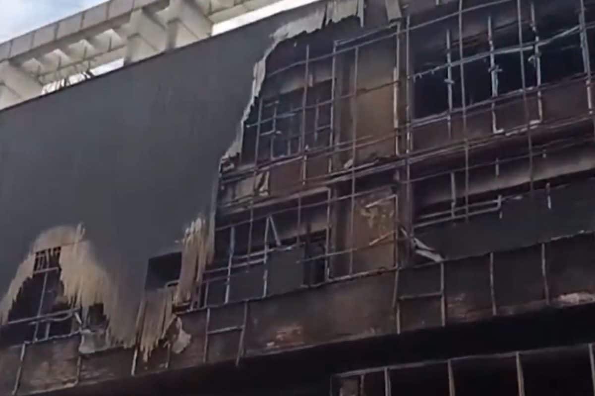 Massive Fire Engulfs Vishal Mega Mart Near Noida Sector 76 Metro Station, No Casualties Reported