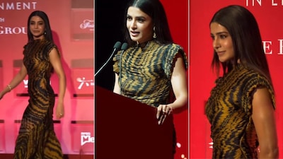 Samantha Ruth Prabhu Is A Wild Vision In Custom Saaksha & Kinni Animal-Print Dress