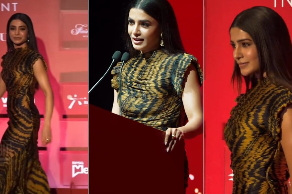 Samantha Ruth Prabhu Is A Wild Vision In Custom Saaksha & Kinni Animal-Print Dress