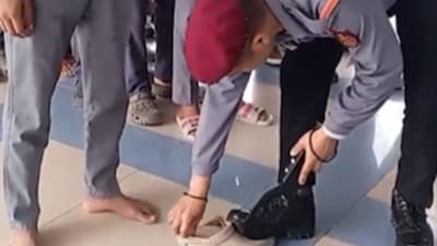 The device was found during a security check, stopping his attempt to cheat.