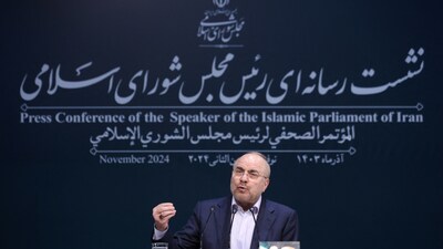 Iran;s Parliament Speaker Mohammad Bagher Ghalibaf, (File Pic via Reuters)