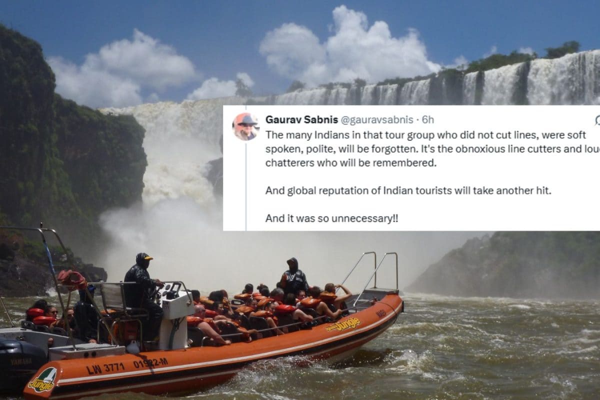 ‘Aap Log Duniya Ko Delhi Banakar Hi Maanoge’: Viral Post Slams Desi Tour Group’s Behaviour At Brazil Falls, Sparks Debate Online