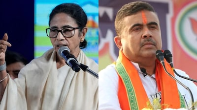 Mamata Banerjee and Suvendu Adhikari are seen as the two key candiates for TMC and BJP (Image: PTI)