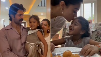 Vijay Deverakonda hosts a young fan at his Hyderabad home after her wedding complaint went viral, with Rashmika Mandanna joining in a heartwarming moment.