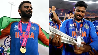 Virat Kohli's post for Sanju Samson wins internet. (Picture Credit: X/@BCCI)