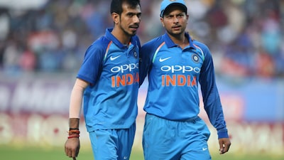Yuzvendra Chahal and Kuldeep Yadav playing for India together (PTI)