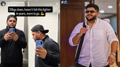 Karachi Kings' Azam Khan's alleged weight gain a month after his epic transformation has baffled Pakistan cricket fans. (X screengrab)