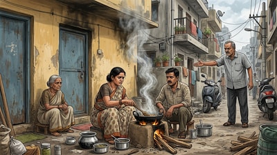 The tenants, who lived in north Bengaluru’s Ashwath Nagar under the Byatarayanapura area, had been waiting for an LPG cylinder for several days. (AI Generated)