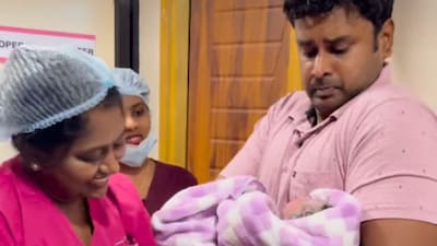 The father kept shaking before the doctor calmed him.