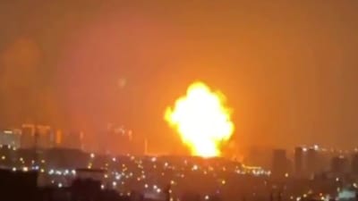 Iran Says Missile Strike Targeted Haifa Oil Refinery (Photo: Screengrab from Iran Time X video)