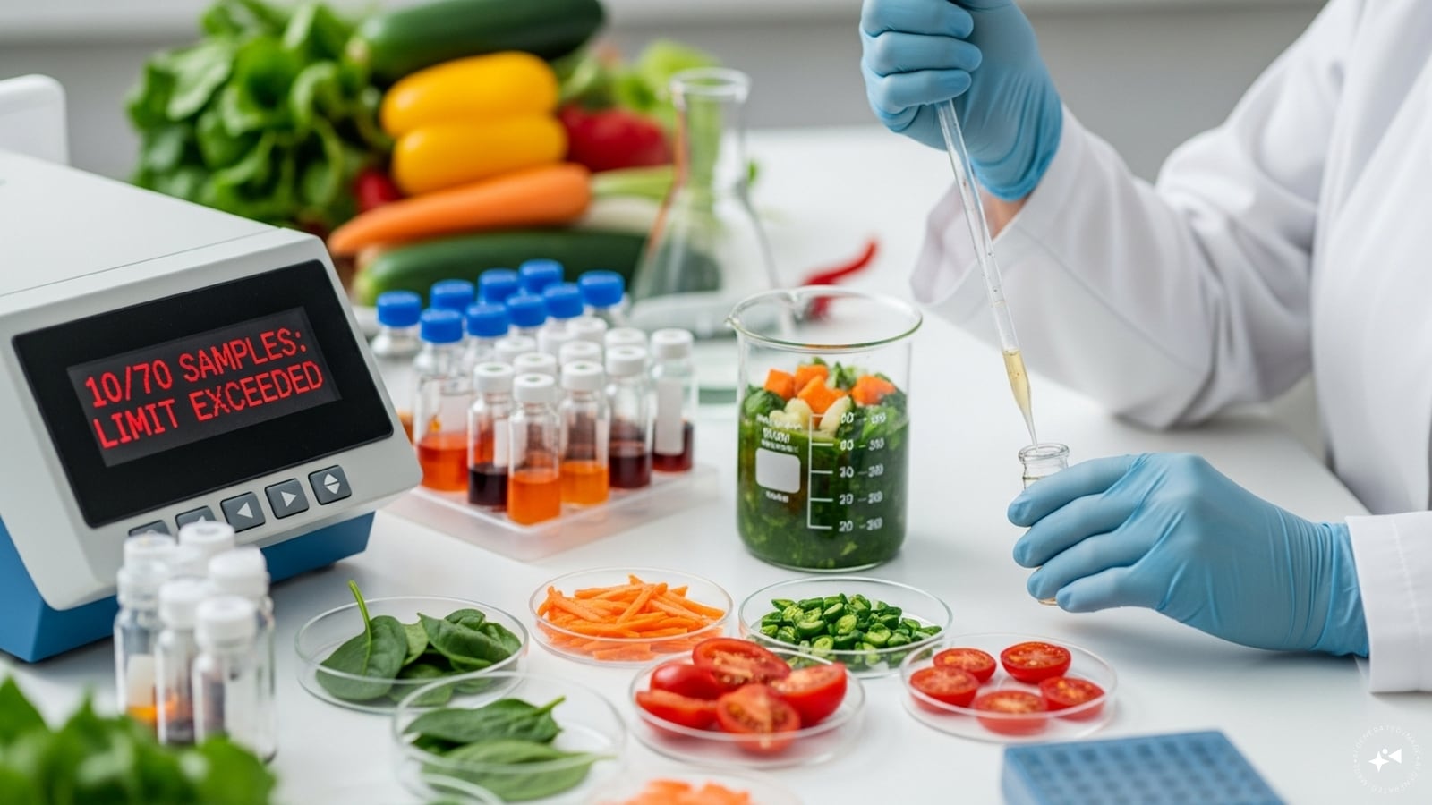  Alongside lead testing, 70 vegetable samples were also screened for pesticides. Alarmingly, 10 of these samples contained pesticide levels above the permissible limit, raising further concerns about food safety.
