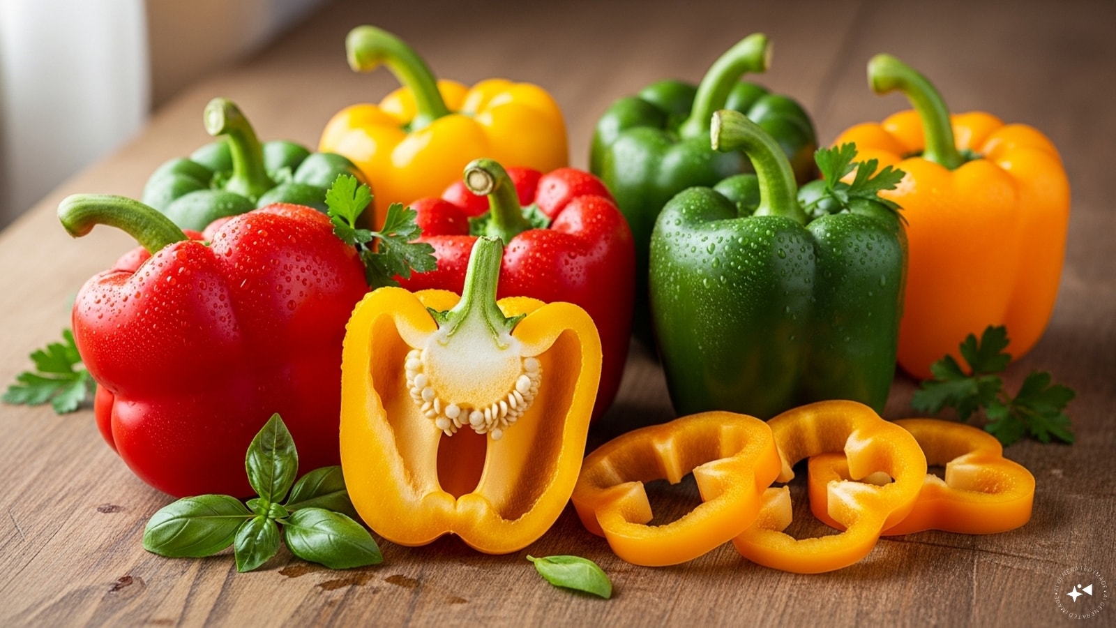 Bell Peppers: Bell peppers, especially red and yellow varieties, are rich in vitamin C and low in calories. They support immune function and skin health while adding colour and crunch to salads, stir-fries, and roasted vegetable dishes.