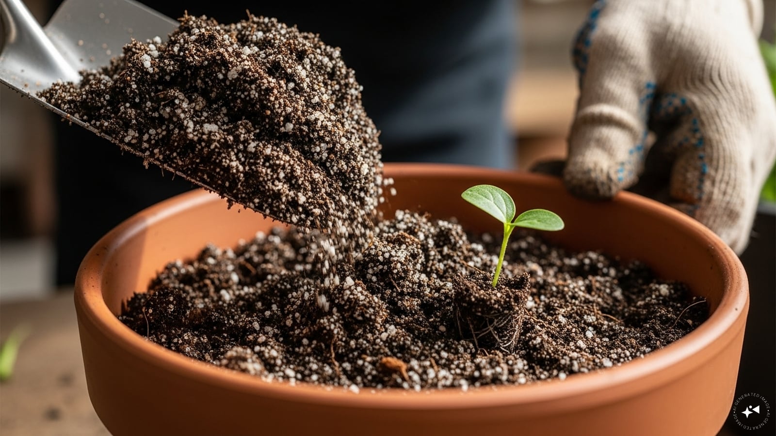     Prepare a well-draining soil mix: Fill the pot with a loose, nutrient-rich soil mixture. Combine garden soil, compost, sand or coco coir in equal parts. This mixture improves drainage while providing nutrients. Good soil structure allows the roots to spread easily and helps the plant grow steadily.