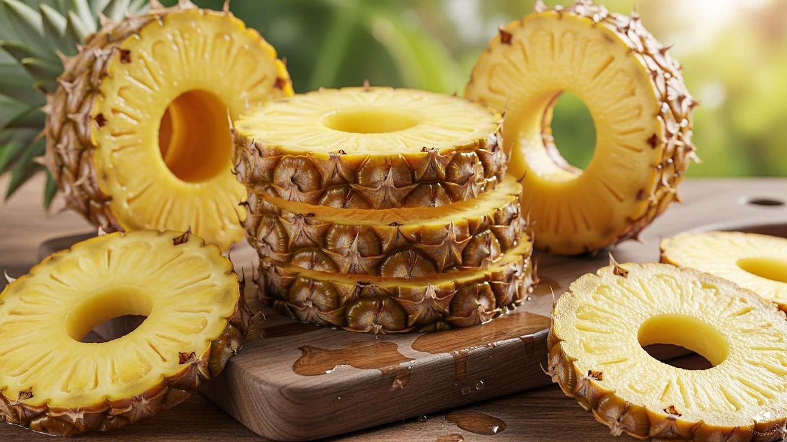 Pineapple: Pineapple is a tropical delight packed with vitamin C and bromelain, an enzyme that aids digestion. Regular consumption supports immunity, reduces inflammation, and adds a tangy-sweet flavour to smoothies, fruit bowls, and tropical salads.