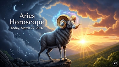 Aries Horoscope Today: Astrological predictions by Chirag Daruwalla for mesha rashi on March 27 2026. (AI generated image)