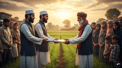 The plot has been donated to Anjuman Hussainia, an organisation collecting funds for victims of the conflict. (AI-generated image)