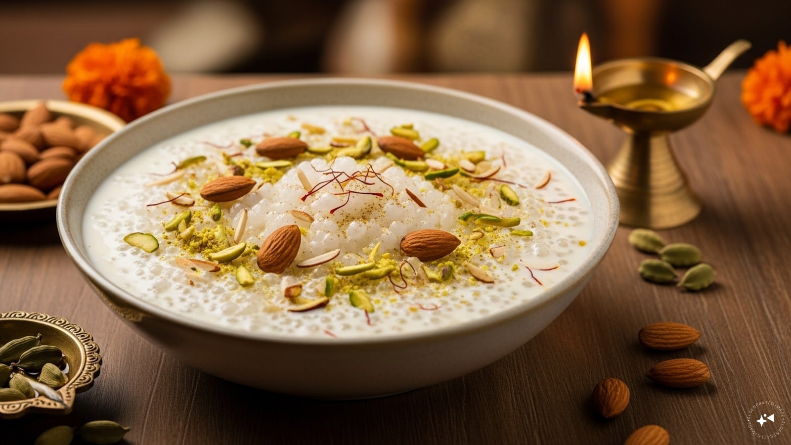 Sabudana Kheer (North India): Popular across North India, especially in Uttar Pradesh and Bihar, Sabudana Kheer is a creamy dessert made with tapioca pearls, milk, sugar, and cardamom. Often garnished with nuts, it is a comforting and festive sweet offered as bhog.