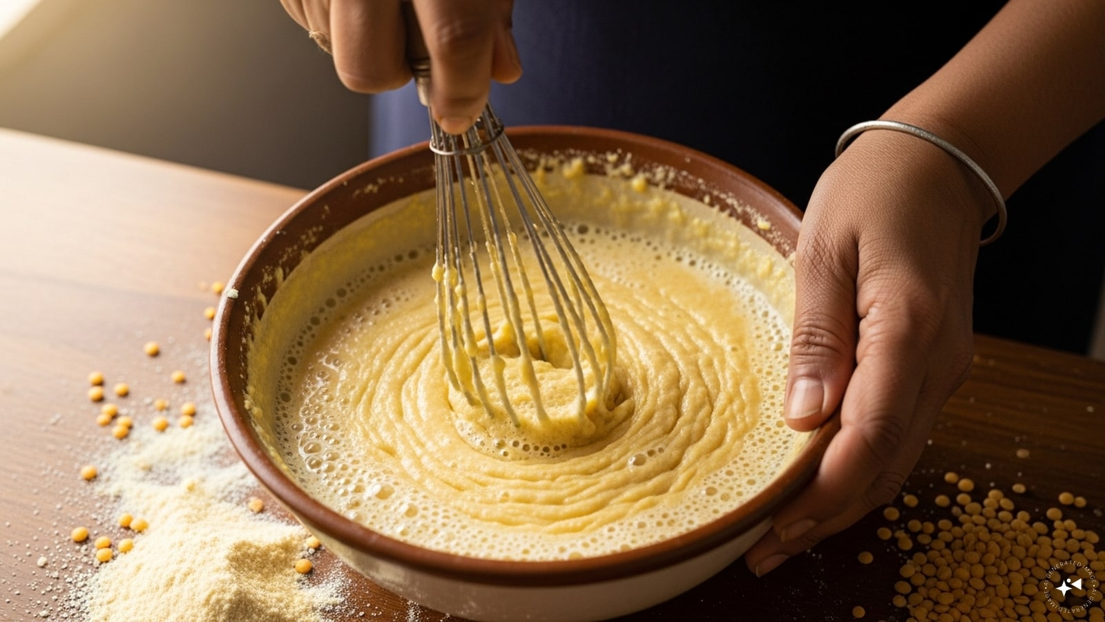 Then, whisk for 3-4 minutes to incorporate air and make it light. 