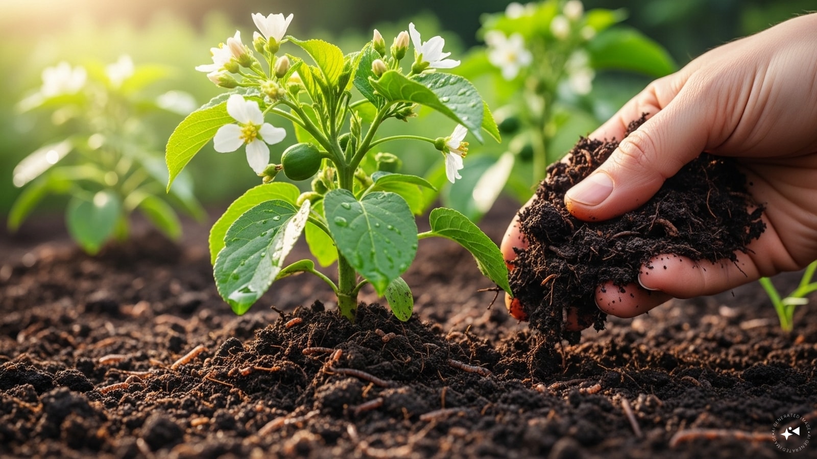     Feed the plant with fertilizer: Use compost or balanced fertilizer every three to four weeks during the growing season. Nutrients help the plant produce stronger branches, more flowers, and better fruit. Avoid excessive fertilizer, as it may promote foliage rather than fruiting.