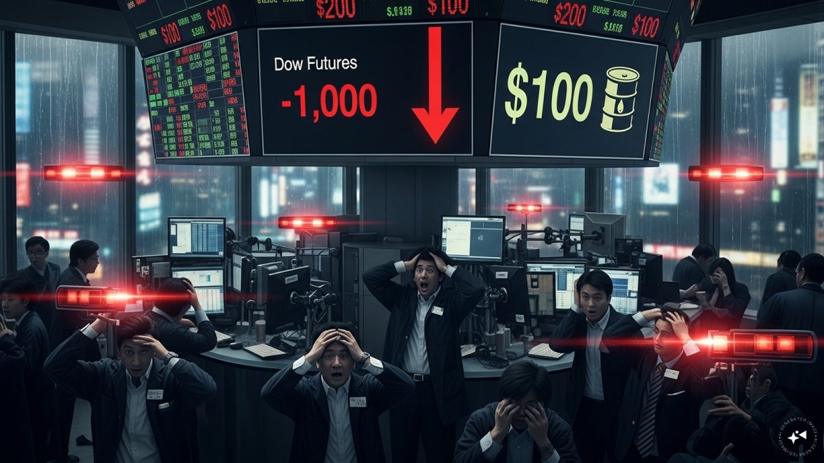 Global Market Meltdown: Asia Stocks Plunge As Oil Spikes Above $100, Dow Futures Tank 1,000 Points