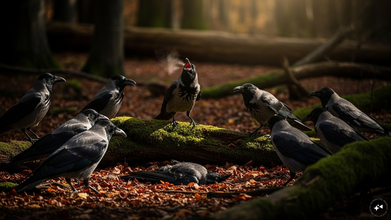 الغربان تُقيم "مراسم جنازة" للموتى: عندما يعثر غراب على رفيق نافق، فإنه غالبًا ما يُطلق نداءً خاصًا أشبه بنداء التوبيخ لحشد السرب. ولا يقتصر الأمر على مجرد الحداد، بل يعتقد العلماء أنها تُجري تحقيقًا لمعرفة سبب الوفاة والتعرف على المخاطر المحتملة في المنطقة.