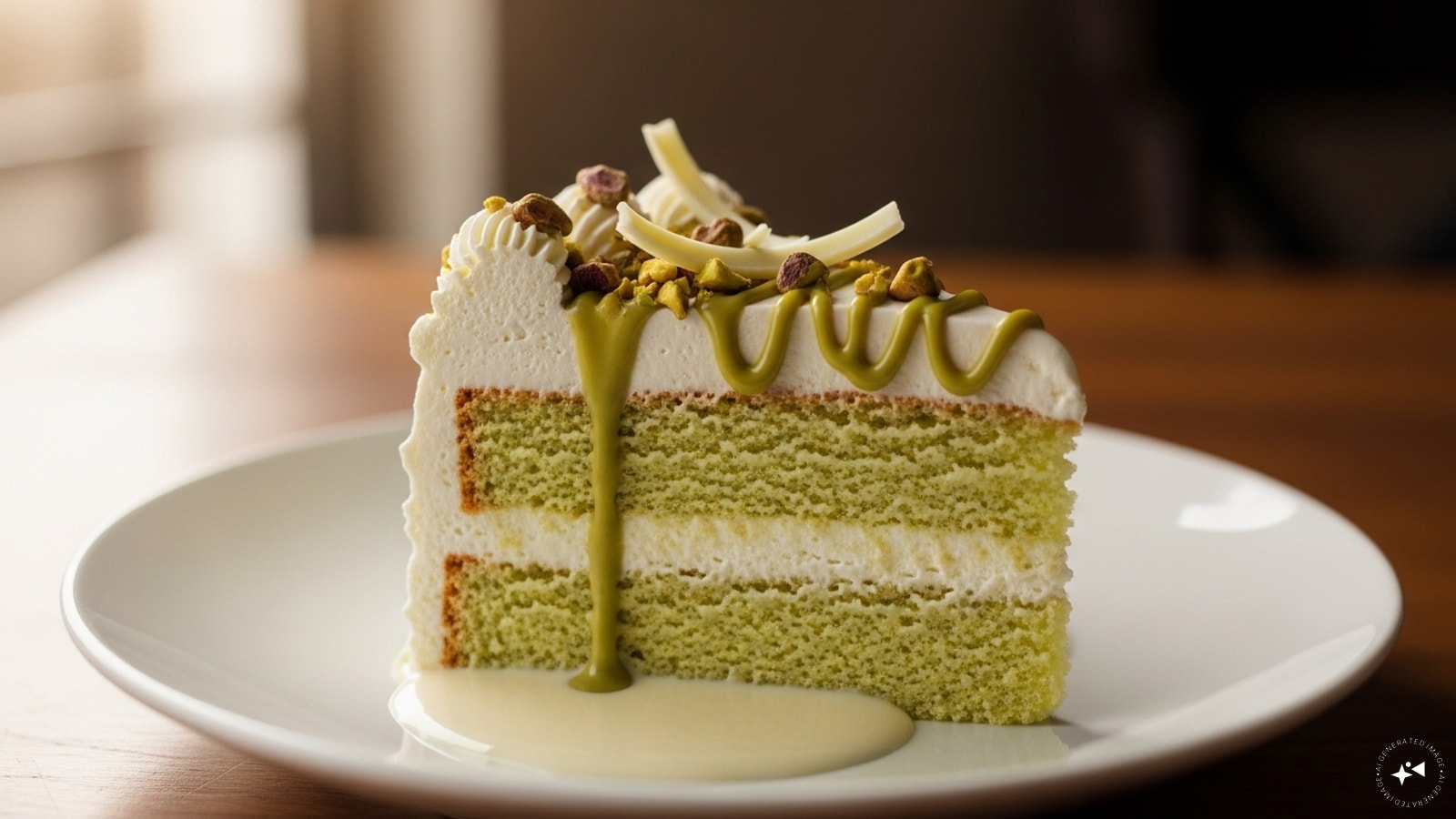 Ingredients: 6 Bread slices, 2 tbsp butter, 2 tbsp sugar, 0.5 cup American pistachios, 1.5 cup milk, fresh cream, condensed milk. 