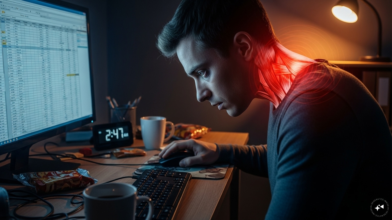 Shoulder and Neck Pain: While not directly in the eye, "tech neck" is a secondary symptom of strain. You may unconsciously lean forward or tilt your head to see the screen better, leading to muscle stiffness and pain in the upper body. Shoulder and Neck Pain: While not directly in the eye, "tech neck" is a secondary symptom of strain. You may unconsciously lean forward or tilt your head to see the screen better, leading to muscle stiffness and pain in the upper body.